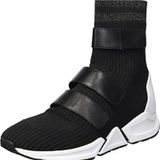 Ash Triton Black Deri Cırt Cırt Detaylı Streç Siyah Örgülü Yüksek Bilekli Spor Ayakkabı Kadın Ayakkabı