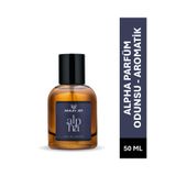 ASHLEY JOY Alpha Erkek Parfüm EDP 50 ML | Odunsu & Aromatik | Alabrian Bergamot, Sedir, | Amber Renkli Cam Şişe
