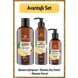 ASHLEY JOY Hızlı Uzamaya Yardımcı Vegan Keratin Içeren Banana 3'lü Komple Bakım Seti
