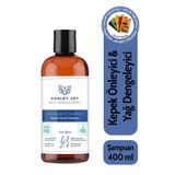 ASHLEY JOY Kepek Karşıtı Onarıcı Saç Bakım Şampuanı 400 ml - Normal & Yağlı Saçlar İçin, Doğal Özlü, Tuzsuz