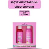 Ashley Joy Lime Cheesecake Matcha Saç Parfümü + Niacinamide İçeren Vücut Losyonu Vücut Bakım Seti