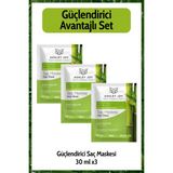 Ashley Joy Saç Maskesi Güçlendirici Etkiyle Zayıf Saçlar İçin 3'lü Set 30 ml Bambu Özlü