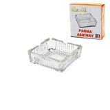 Ashtray Glass Elmas MR-860 Küllük Y: 3.5cm 10.5X10.5CM BRKT-489115 Kare Parma Ashtray Cam