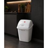 Asi Plastik Elegance 7,5 Litre Sallanır Kapaklı Çok Amaçlı Çöp Kovası - Beyaz