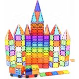 Asia Toys Manyetik Bloklar - Manyetik Yapı Taşları, 100 Parça Çocuklar İçin Çevre Dostu Mıknatıs Yapı Taşları - Çok Renkli