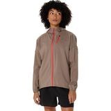 Asics Fujitrail Elite Waterproof Jacket Kadın Gravel/Arctic Blue Ceket 2012D202-020 - Siyah - M