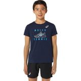 Asics Graphic Erkek Çocuk Tenis Tişört - Mavi