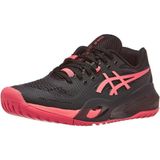 Asics Kadın Gel Resolution x Siyah Kırmızı Tenis Ayakkabısı Nefes Alabilir Yapı ile Konforlu Tasarım