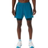Asics Road 2N1 5" Erkek Mavi Koşu Şort 2011D245-302
