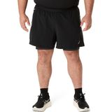 Asics Road 2N1 5In Short Erkek Siyah Gri Şort 2011D245-001 - L - Siyah - Gri