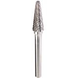 Asieg Tool SL-3 Tungsten Karbür Çapak Döner Dosya Konik Şekil Yarıçap Uçlu Çift Kesim 1/4 inç Şaft Kalıp Öğütücü Matkap Ucu için