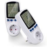 ASIGO® enerji maliyeti ölçüm cihazı – 2'li set I 8 ölçüm değeri ve büyük konforlu ekranlı priz için elektrik sayacı I güç tüketimi ölçüm cihazı I güç tarifesi serbestçe ayarlanabilir I güç tüketimi sayacı