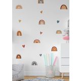 Aşık Kalpler Ve Gökkuşakları Çocuk Odası Duvar Stickerı