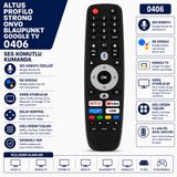 Aşık Store 0406 Altus Profilo Strong Onvo Blaupunkt Google Tv Uyumlu Ses Komutlu Akıllı Tv Kumandası