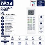 AŞIK STORE Arçelik Beko Lg Klima Kumandası LCD Ekranlı Isıtma Soğutma Fan Hızı Swing Jet Cool Uzaktan Kumanda