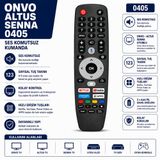 Aşık Store Onvo Altus Senna 0405 Akıllı TV Kumandası – Netflix YouTube Prime Video Uyumlu