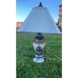 Aşıklar Motifli Porselen Abajur 63 Cm