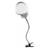 Asil Acar Home 2.5X130 mm 5X24 mm LED Aydınlatmalı Büyüteç,masa Üstü Metal Hortum MANDALLIMG15124C