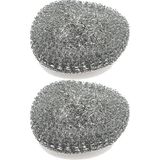 Asil Acar Home 2 Adet Paslanmaz Çelik Tel Bulaşık Teli Poşetli 40 gr Büyük Boy - 10 x 10 cm