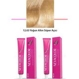 Asil Acar Home 2 Li Set Premium 12.03 Yoğun Altın Süper Açıcı - Kalıcı Krem Saç Boyası 2 x 50 G Tüp