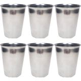 Asil Acar Home 6 Adet Paslanmaz Çelik Krom Bardak 9 x 7,5 x 5,5cm - Renkli