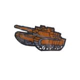 Asil Acar Home Aplike Ütü İle Yapışan Tank Turuncu Arma 4x3 cm