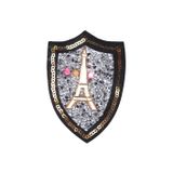 Asil Acar Home Aplike Ütü İle Yapışan Taşlı Eyfel Kulesi Beyaz Arma 6 cm