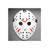 Asil Acar Home Beyaz Renk Kırmızı Çizgili Tam Yüz Hokey Jason Maskesi Hannibal Maskesi