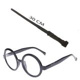 Asil Acar Home Harry Potter Asası ve Siyah Çerçeveli Gözlük Seti