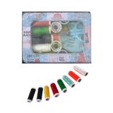 Asil Acar Home İplik Set Teneke Kutu Kare Plastik Dikiş Seti