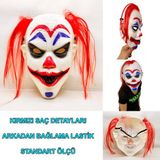 Asil Acar Home Kızıl Saçlı Joker Palyaço Maskesi