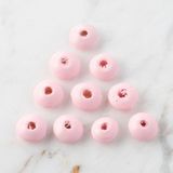 Asil Acar Home Loren 10 Adet Pembe Yassı Ahşap Boncuk