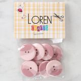 Asil Acar Home Loren Crafts 8'li Düğme Pembe - 1123