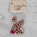 Asil Acar Home Loren Crafts kırmızı 8 li nazar boncuğu düğme - 16