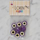 Asil Acar Home Loren Crafts mor 8 li nazar boncuğu düğme - 169
