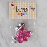 Asil Acar Home Loren Crafts pembe 8 li düğme - 203