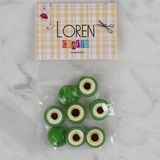 Asil Acar Home Loren Crafts yeşil 8 li nazar boncuğu düğme - 164