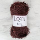 Asil Acar Home Loren Furry Kahverengi El Örgü İpi - RF093 - 34064