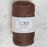 Asil Acar Home Loren Polyester Soft Macrame Kahverengi El Örgü İpi - LM032 - 34438