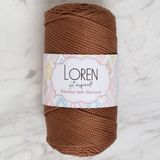 Asil Acar Home Loren Polyester Soft Macrame Kahverengi El Örgü İpi - LM033 - 34439