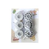 Asil Acar Home Masura İpli 6'Lı Metal Siyah-Beyaz