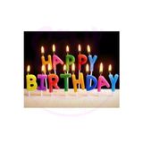 Asil Acar Home Rengarenk Happy Birthday Yazılabilen Doğum Günü Mumu