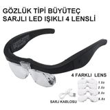 Asil Acar Home Şarjlı Gözlük Büyüteç 4 Farklı Lens 11537DC - Çok Renkli