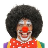 Asil Acar Home Siyah Kıvırcık Afro Peruk ve Kırmızı Sünger Burun Seti
