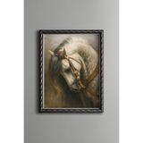 Asil At Portresi – Vintage Desenli Çerçeve – İnce Model, Gümüş, 21 x 30