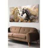 Asil Atlar Tek Parça Kanvas - Canvas Tablo, 65 x 45