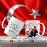 Asil Hediyelik Gazi Mustafa Kemal Atatürk Ve Unutulmayan Sözleri -Kupa Bardak