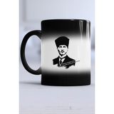 Asil Kan Atatürk Kupa Bardak Sihirli - 1 Adet - 300 ml - Siyah
