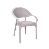 Asil Konsept Capissi Bambu Rattan Plastik Kollu Bahçe Balkon Teras Sandalye Kolçaklı Kapuçino