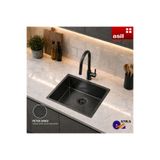 Asil Krom AS 359 R15 (40×50 cm) Petek Dokulu PVD Kaplama, Yalıtımlı Mutfak Evyesi, 304 Kalite Paslanmaz Çelik